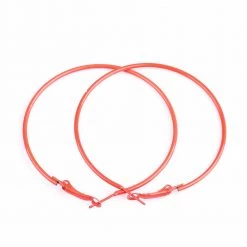 JD 80s Neon Rave Big Hoop Earrings 1980s Costume Accessory Round Or Triangle