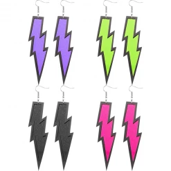 AliExpress Costume Accessories 80S Neon Retro Dangle Earrings Costume Accessory