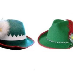 Aussie Toys Green Alpine Hat With Daisy Flower Bavarian Oktoberfest Lederhosen Costume Acces Costume Accessories