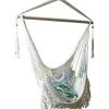 MALMAR 130cm Hanging Macrame Chair In White Boho Themed Home & Garden