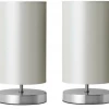Kmart 2 X Touch Bedside Lamps Side Table Desk Lounge Shade Reading Bedroom Light White Home & Garden