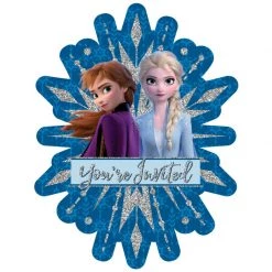 Balloon Agencies Disney Frozen 2 Jumbo Deluxe Glittered 8 Packs Party Invitation Party Supplies