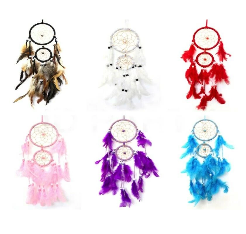 JD Home & Garden Dream Catcher 1 Ring 16cm 2 Rings 10cm Assorted Colours Wall Hanging Decoration 3 JD Home & Garden Dream Catcher 1 Ring 16cm 2 Rings 10cm Assorted Colours Wall Hanging Decoration
