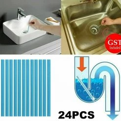 Unbranded 2 Pack 24pcs Sani Sticks Kitchen Toilet Bathtub Drain Cleaner Deodorizer Home & Garden