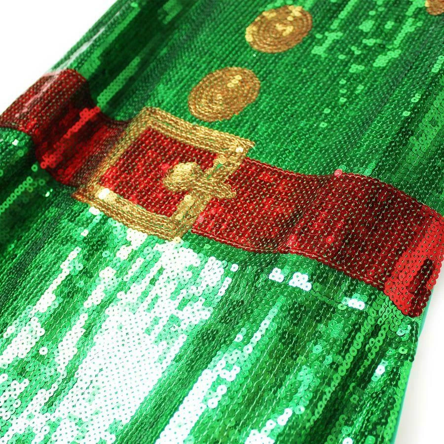 Unbranded Santa's Little Helper Christmas Elf Sequin Dress Ladies Costume Christmas Adult Costumes 4 Unbranded Santa's Little Helper Christmas Elf Sequin Dress Ladies Costume Christmas Adult Costumes