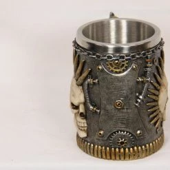 MAL 14cm Skull Gun Handle Beer Stein Halloween Mancave Home Decor Halloween Props/Decoration