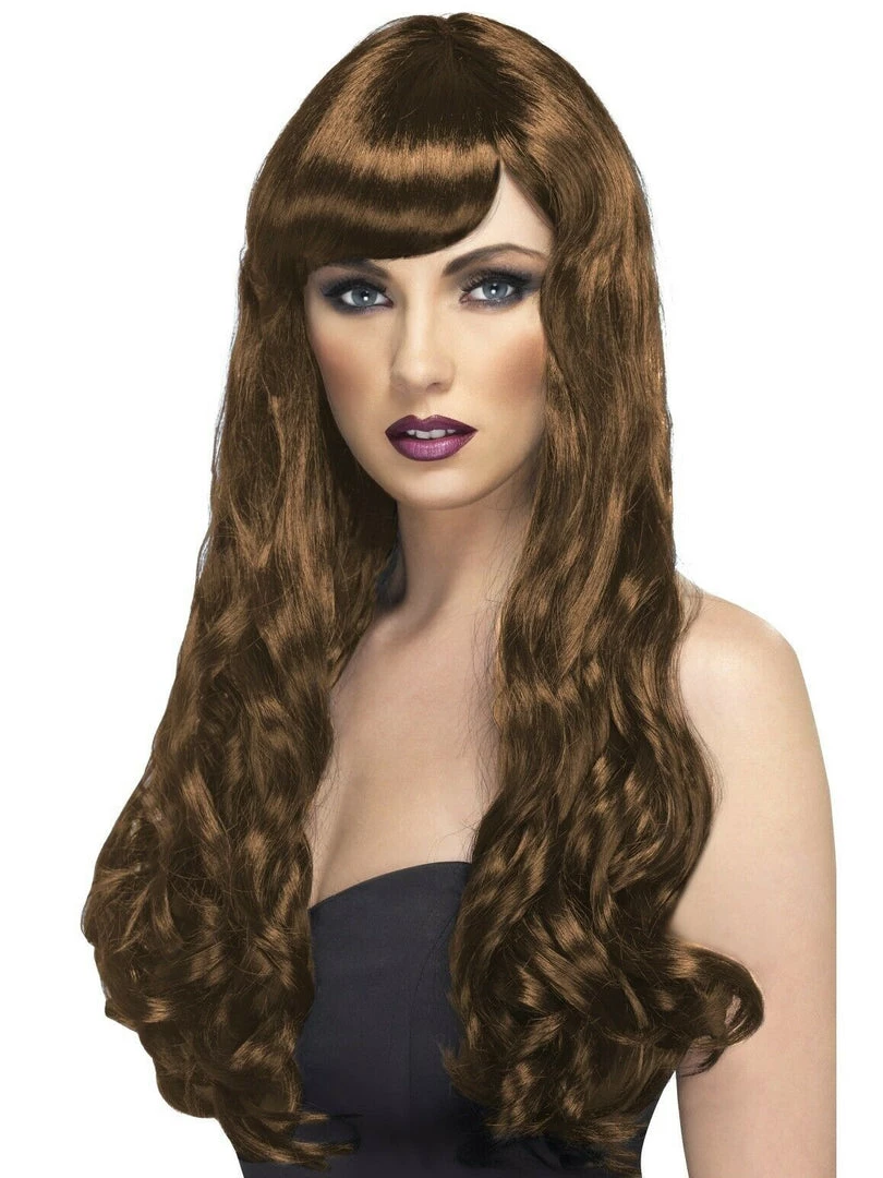 Smiffys Long Desire Fringe Ladies Wig 2 Smiffys Long Desire Fringe Ladies Wig