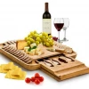 Unbranded Wooden Cheese Platter Board & Pate Cheese Knife Set 5Pce Set