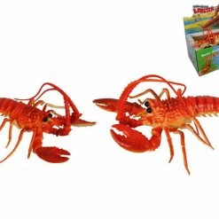 MAL Costume Accessories 2x Aquarium Plastic Fish Tank Artificial Lobster Ornament PVC Squeaky Lobster