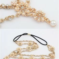 AliExpress Boho Pearl Rhinestone Head Chain Jewellery Headband Head Piece Hair Band