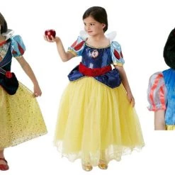 Rubie's Disney Princess Snow White Shimmer Deluxe Girls Costume And Wig Costumes