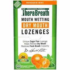 IHerb Health & Beauty TheraBreath Mouth Wetting Lozenges Mandarin Mint - Bad Breath & Halitosis