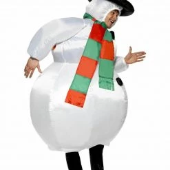Smiffys Snowman Funny Inflatable Christmas Costume Cosplay Party Outfit Christmas Adult Costumes