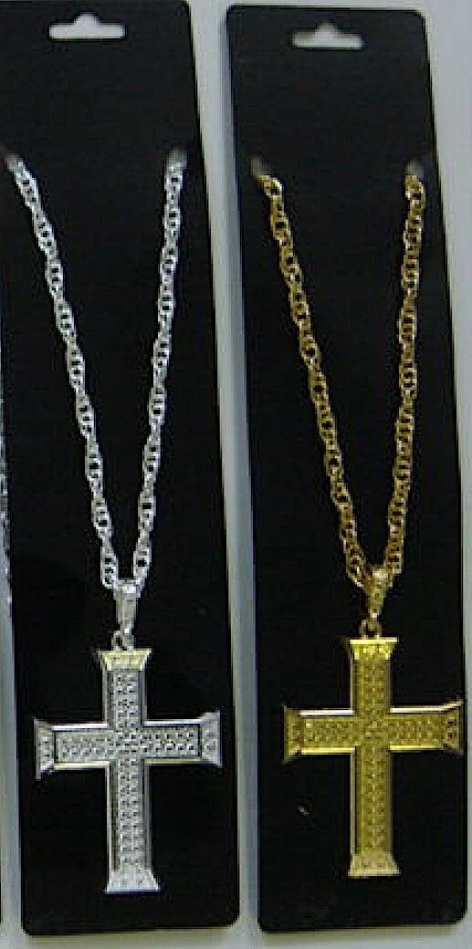 Unbranded Cross Necklace Priest Nun Goth Vampire Costume Accessory | Silver Or Gold 4 Unbranded Cross Necklace Priest Nun Goth Vampire Costume Accessory | Silver Or Gold