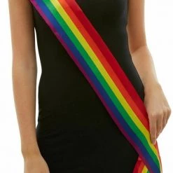 Smiffys Costume Accessories Pride Rainbow Hat Sash Tie Costume Accessory