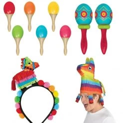 Balloon Agencies Mexican Fiesta Headband Pinata Hat Maracas Party Favour & Costume Accessory