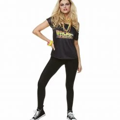 Karnival Costumes Back To The Future 80s T-Shirt Black Ladies Costume