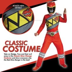 Morris Costumes Power Ranger Classic Costume Dino Charge Kids Boys Girls Costume
