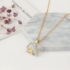 AliExpress Gold Silver Mother Baby Elephant Pendant Fashion Ladies Necklace Fashion Jewelry