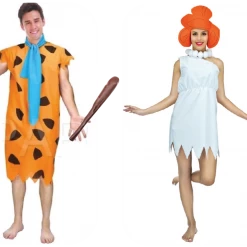 WOW The Flintstones Wilma & Fred Flintstone Adult Ladies Mens Costume 70s TV Cartoon