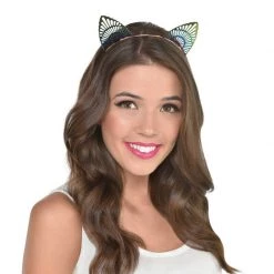 Balloonagencies Colorful Filigree Cat Ears Headband Costume Accessory Costume Accessories