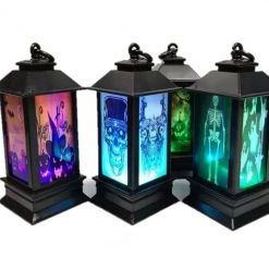 Unbranded Halloween Props/Decoration Halloween Skull Orange LED Candle Colour Changing Lamp Halloween Decoration