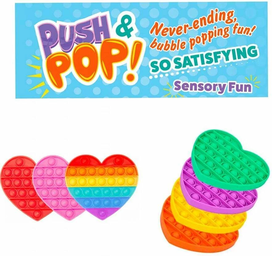 Unbranded Pop Its Heart Fidget Toy Push Bubble Stress Relief Kids Pop It Tiktok 2021 NEW 1 Unbranded Pop Its Heart Fidget Toy Push Bubble Stress Relief Kids Pop It Tiktok 2021 NEW