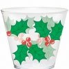 Balloon Agencies Multicolored Christmas Holly Plastic Cups Party Supplies Pack Of 40 Christmas Party Supplies