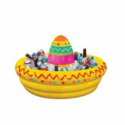 Balloonagencies Party Supplies Chili Pepper Mexican Fiesta Sombrero Inflatable Cooler Pool Party Decoration
