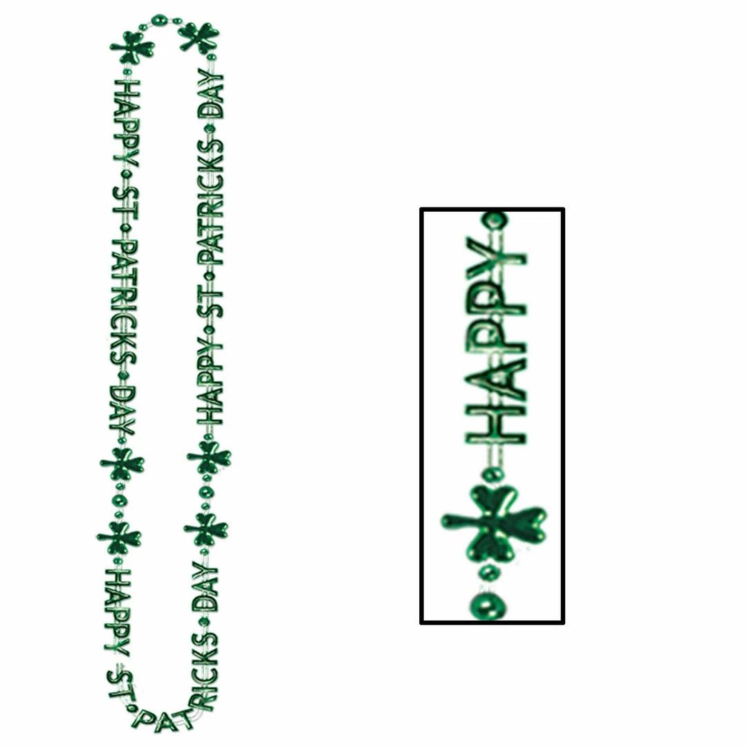Balloon Agencies St Patrick's Day Green Beads Shamrock Irish Chain Necklace Bracelet Costume Accessories 3 Balloon Agencies St Patrick's Day Green Beads Shamrock Irish Chain Necklace Bracelet Costume Accessories