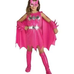 Rubies Deerfield Batgirl Pink Vinyl Dress Girls Costume Costumes