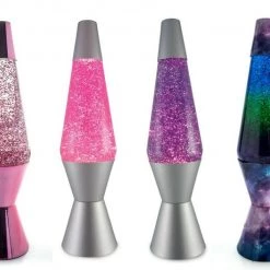MDI Glitter Lava Lamp Large Motion Rocket Vintage Retro Pink Purple Silver New Home & Garden
