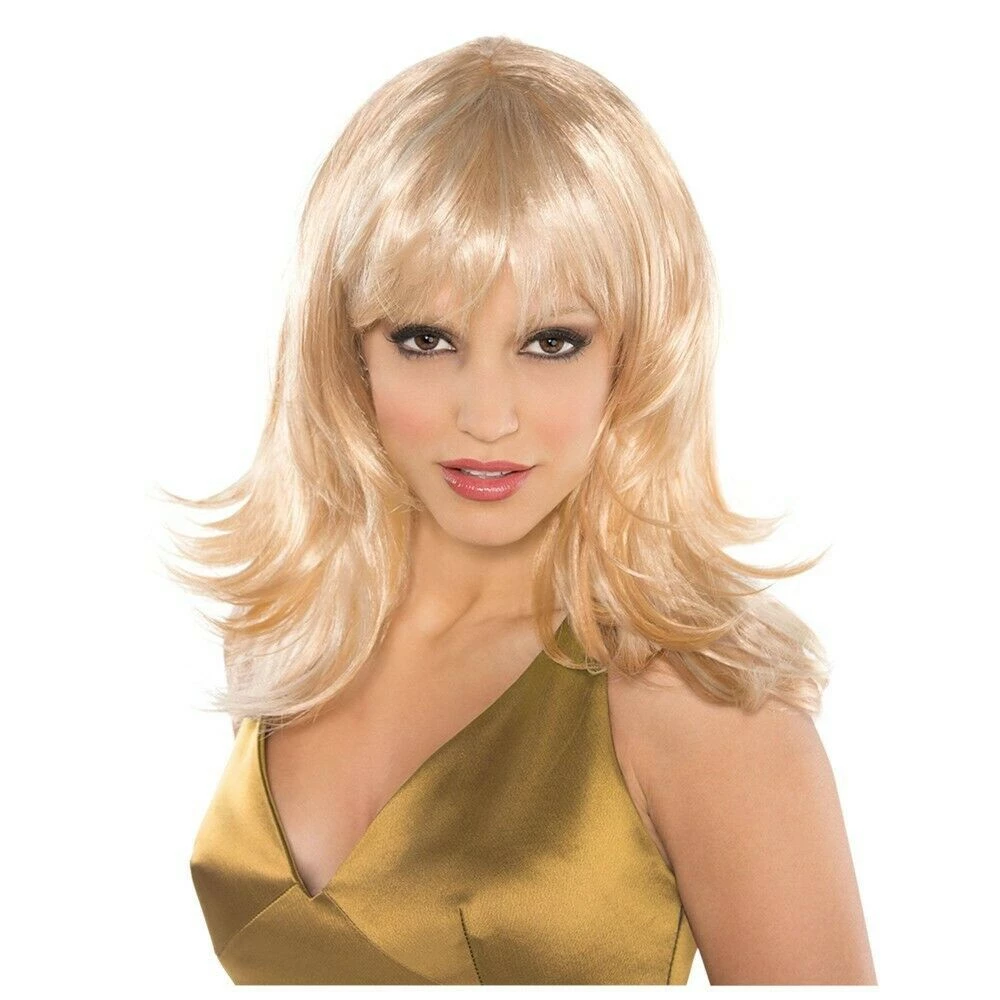Balloon Agencies Blonde Feather Shag Ladies Wig 1 Balloon Agencies Blonde Feather Shag Ladies Wig
