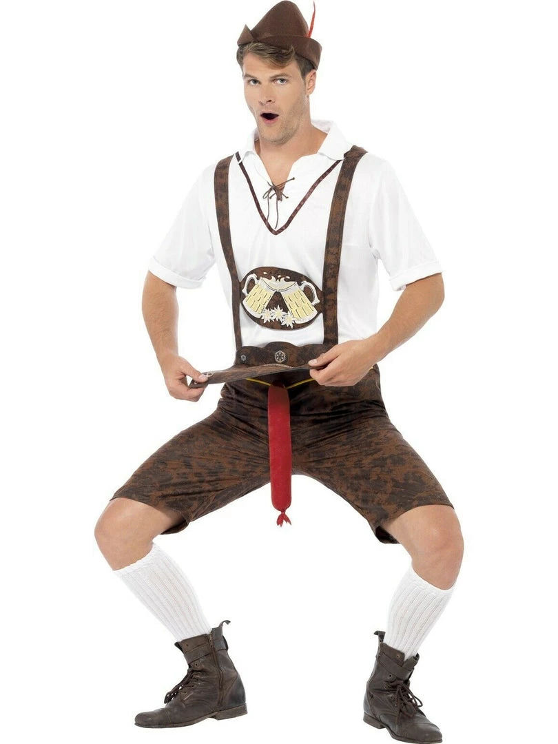 Smiffys Costumes Brad Wurst Lederhosen Oktoberfest Bavarian Beer Mens Costume 4 Smiffys Costumes Brad Wurst Lederhosen Oktoberfest Bavarian Beer Mens Costume