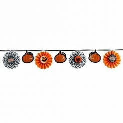 Balloon Agencies Halloween Tassel Tissue Paper Fan Banner Garland Decoration