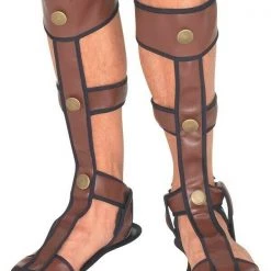 Tomfoolery Roman Egyptian Viking Medieval Gladiator Sandals Mens Costume Shoes Costume Accessories