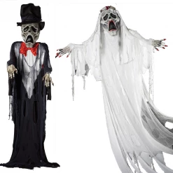 Morris Costumes 12 Foot Tall Ghost Bride Groom Halloween Decoration Prop