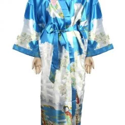 JD Party Clothing Apparel Japanese Kimono Silk Robe Chinese Night Gown Nightie Slip Dress Sleep Sexy Soft