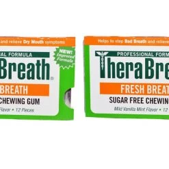 IHerb Health & Beauty Therabreath Fresh Breath Chewing Gum Xylitol Eliminates Bad Breath Halitosis