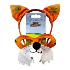 Sweidas Costume Accessories Farm Animal Headband & Mask Costume Set Sheep Panda Owl Fox Frog Cat Horse Zebra