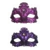 Tomfoolery Crystal Lace Metallic Dark Purple Costume Masquerade Eye Mask Costume Accessories