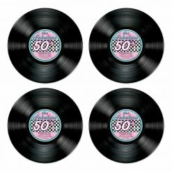 Balloon Agencies Party Supplies 50s Rock & Roll Juke Box Record Car Cardboard Cutouts Party Decoration