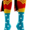 Unbranded Wonder Woman Knee High Socks With Cape Ladies Superhero Socks Costume Accessories
