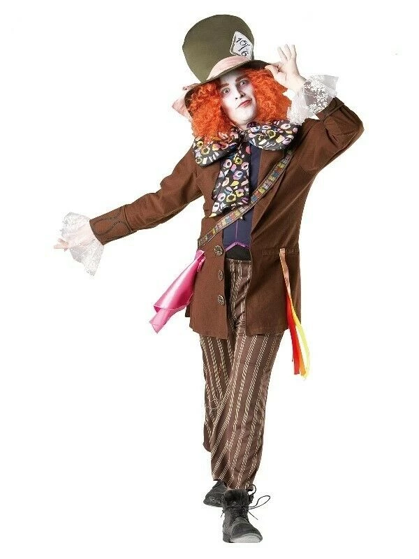Rubie's Mad Hatter Deluxe Mens Ladies Book Week Halloween Costumes 3 Rubie's Mad Hatter Deluxe Mens Ladies Book Week Halloween Costumes