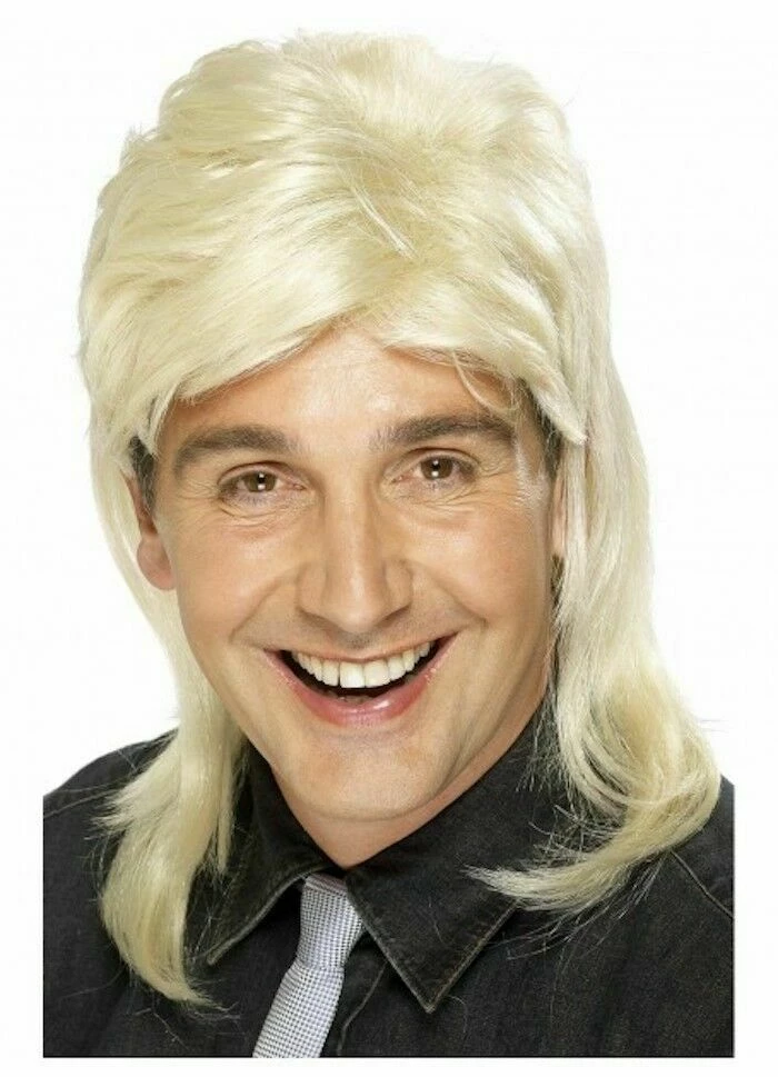Unbranded Wigs Mens Black Blonde Brown Mullet Wig | Bogan 70s 80s Redneck Wig 4 Unbranded Wigs Mens Black Blonde Brown Mullet Wig | Bogan 70s 80s Redneck Wig