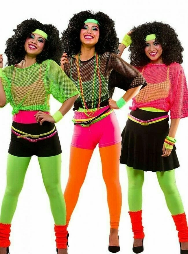 Unbranded 80s Fishnet String Vest Top 1980s Costume Access Neon Fluro Long Short Sleeve Ladies Costume 3 Unbranded 80s Fishnet String Vest Top 1980s Costume Access Neon Fluro Long Short Sleeve Ladies Costume