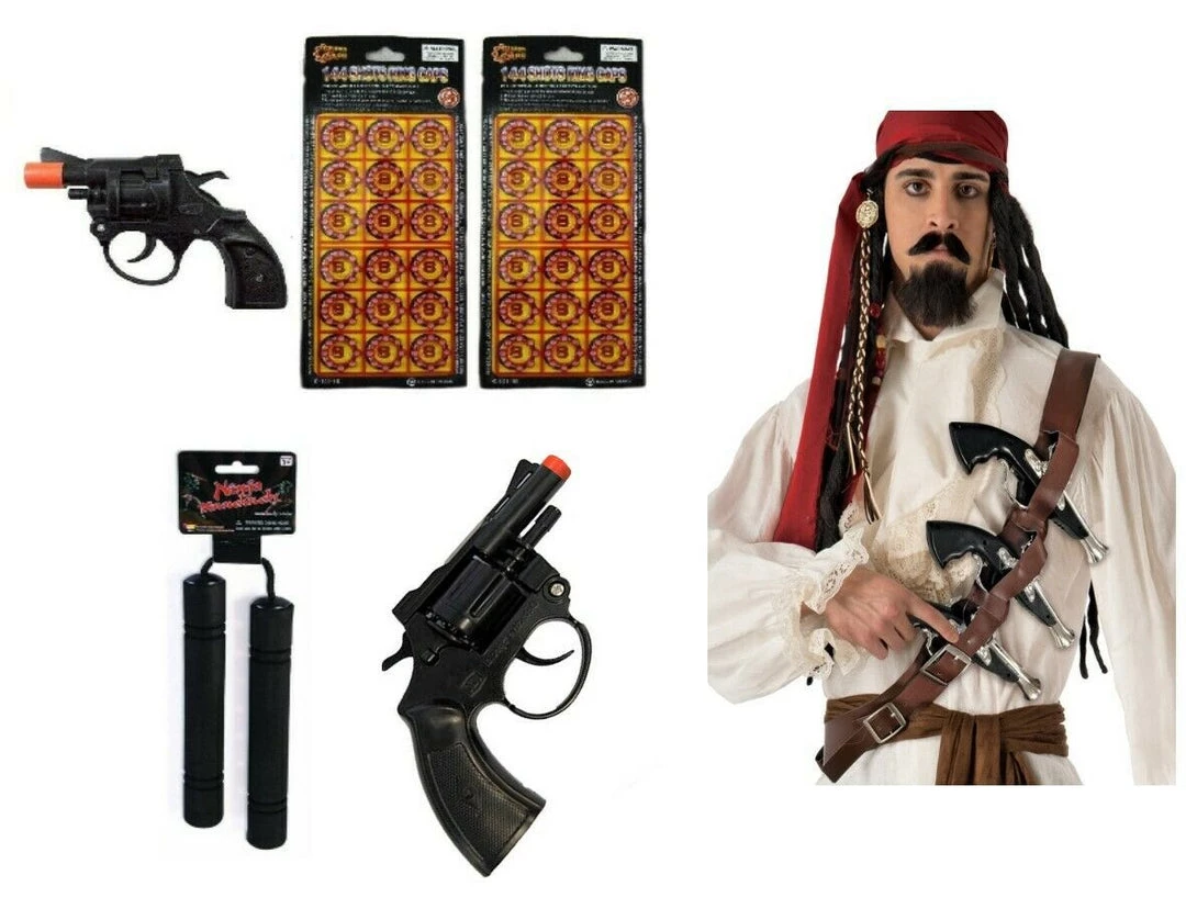 Unbranded CAP GUN TOY & 288 RING SHOTS Revolver Pirate Pistol Cowboy Cowgirl Costume 1 Unbranded CAP GUN TOY & 288 RING SHOTS Revolver Pirate Pistol Cowboy Cowgirl Costume