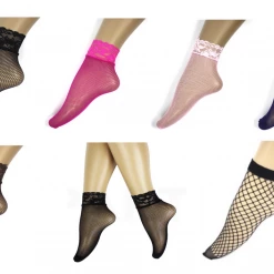 JD Party Fishnet Socks Net Short Ankle Nylon Mesh Ladies Socks