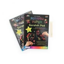 TNW Home & Garden 10 A4 Rainbow Scratch Paper Sheet Creative Art Doodle Drawing Spiral Pad