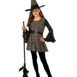 Rubie's Halloween Costumes Pretty Patchwork Black Witch Halloween Girls Costume
